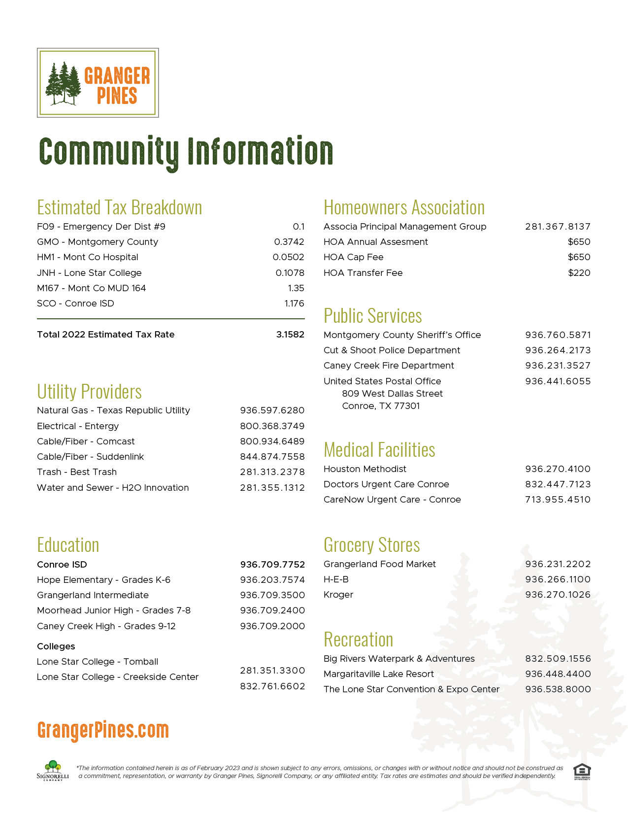 Community Information Sheet